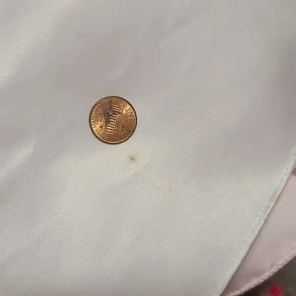 Pink Satin Flower Girl Dress Girls 8 Rhinestone Lace Up Formal Wedding Easter - Picture 10 of 12